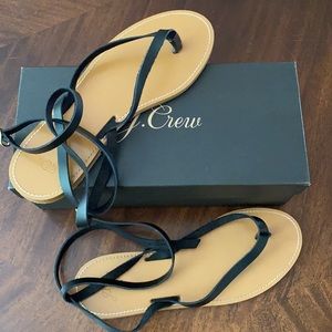 J. Crew Vachetta Leather Ankle Strap Sandal 9